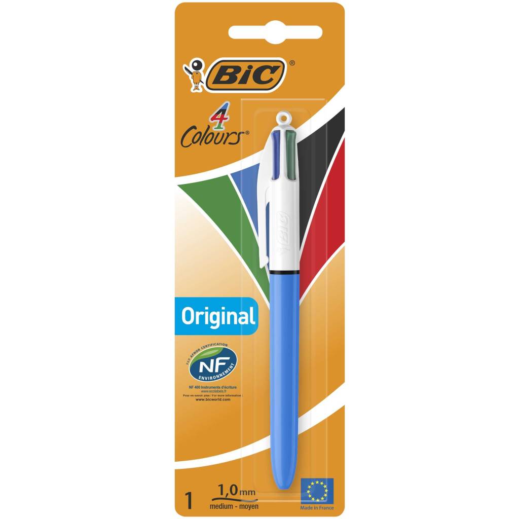 BIC 4 Colour Blister 1pc Raisons Distributors Ltd