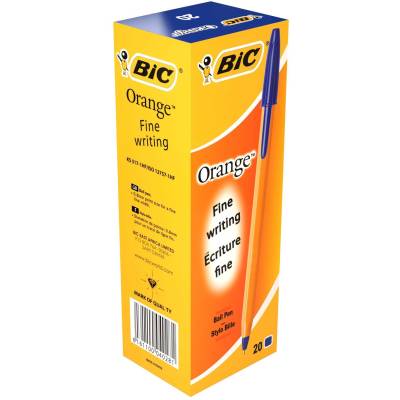 BIC Orange Fine Blue Box