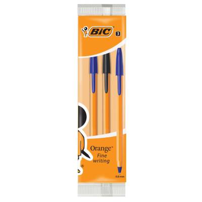 BIC Orange Fine Pouch 3 - Blue 1 Black 1 Red 1