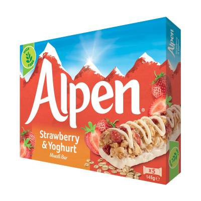 Alpen Strawberry and Yoghurt Muesli Bar 145g